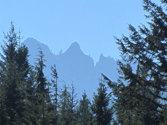Sawtooth peaks ( location of High Rock Lookout) from Observatory