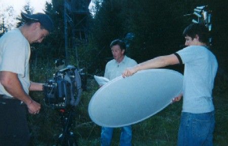 Cedar assists Kevin and Grant in the October 2004 shoot for Northwest Backroads for KING 5 TV Seattle